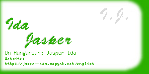 ida jasper business card